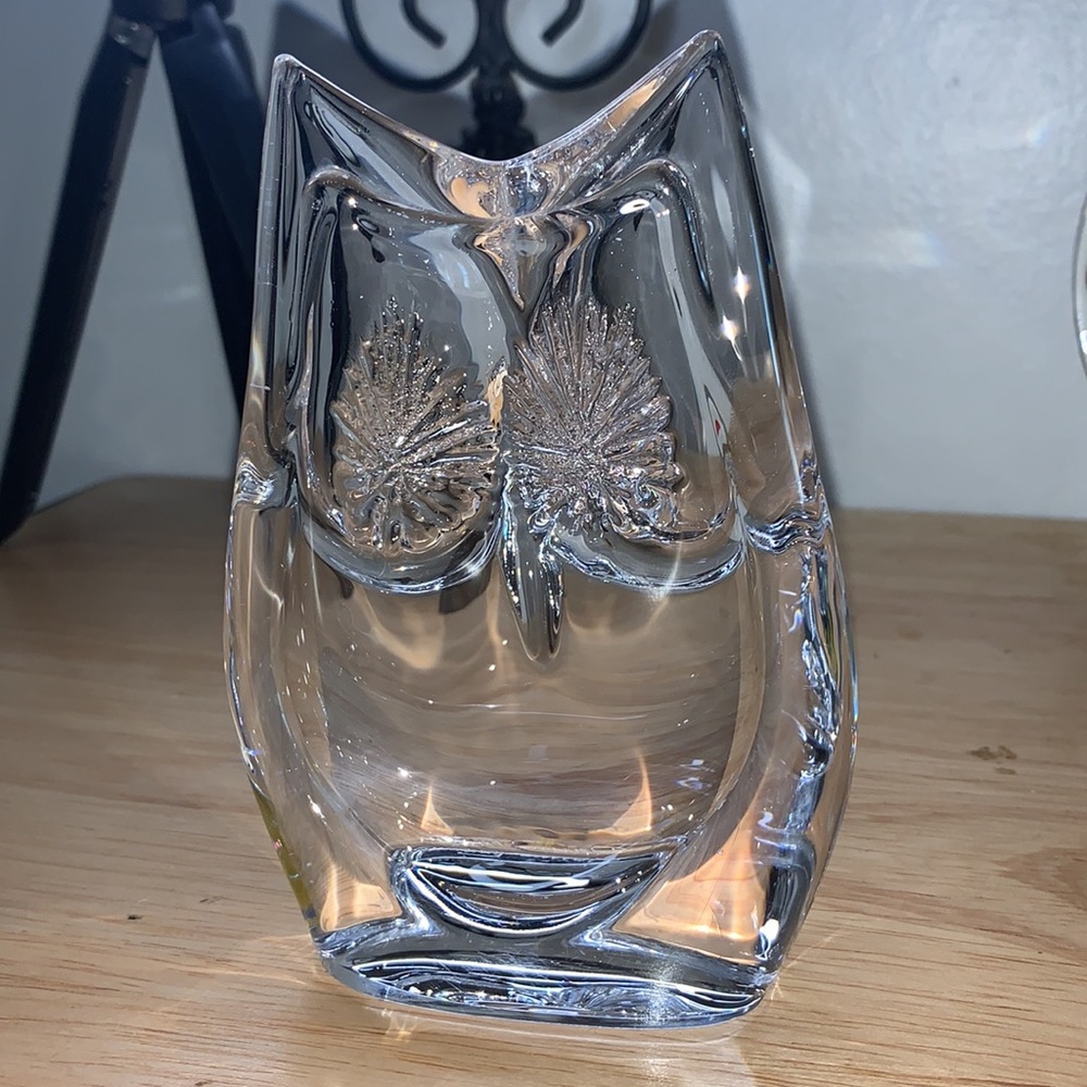 Collectible Signed Daum France Crystal Glass Owl Figurine From The 1970’s